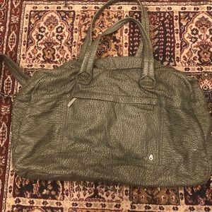 Pebbled Green Weekender Duffle Bag